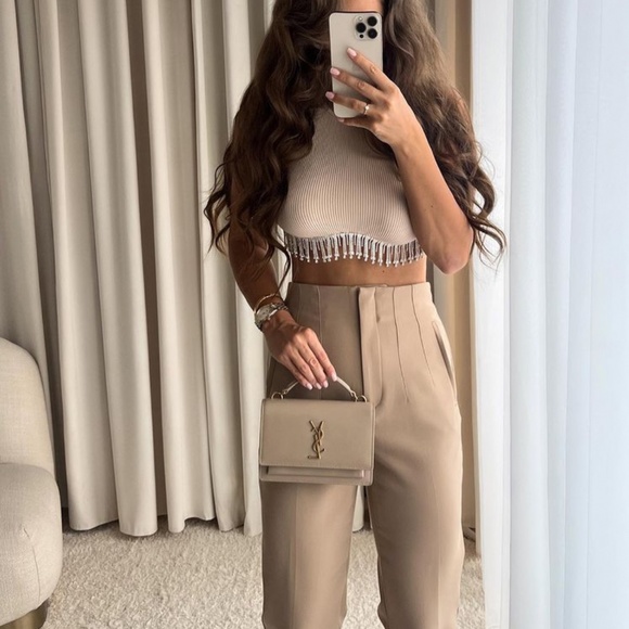 Zara SEAMLESS RHINESTONE TOP - Picture 8 of 16